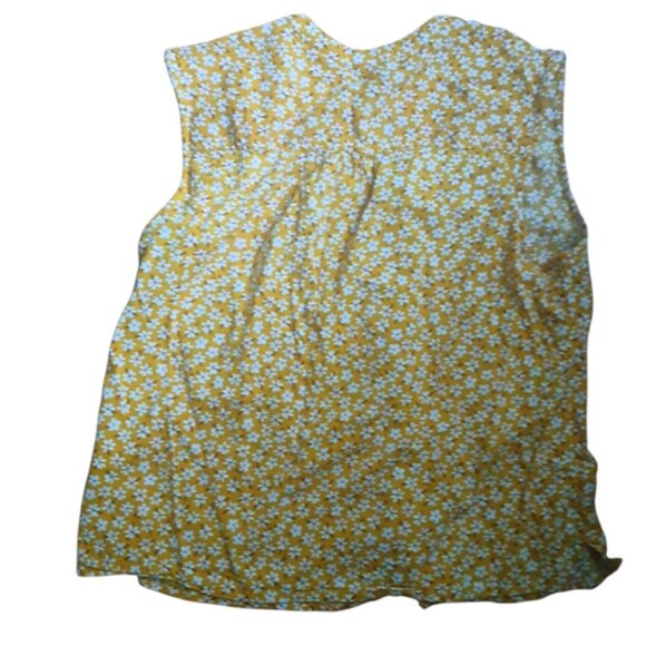 Old Navy Mustard Floral Blouse - Picture 2 of 7